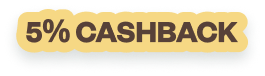 5% cashback